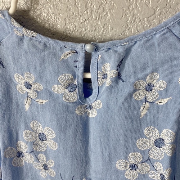 Shein Floral Peplum Short Sleeve Blouse Top - Picture 6 of 6